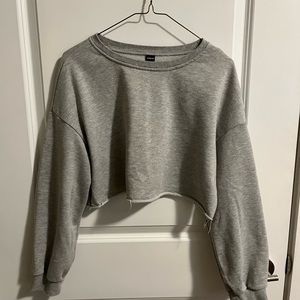Grey crop sweater